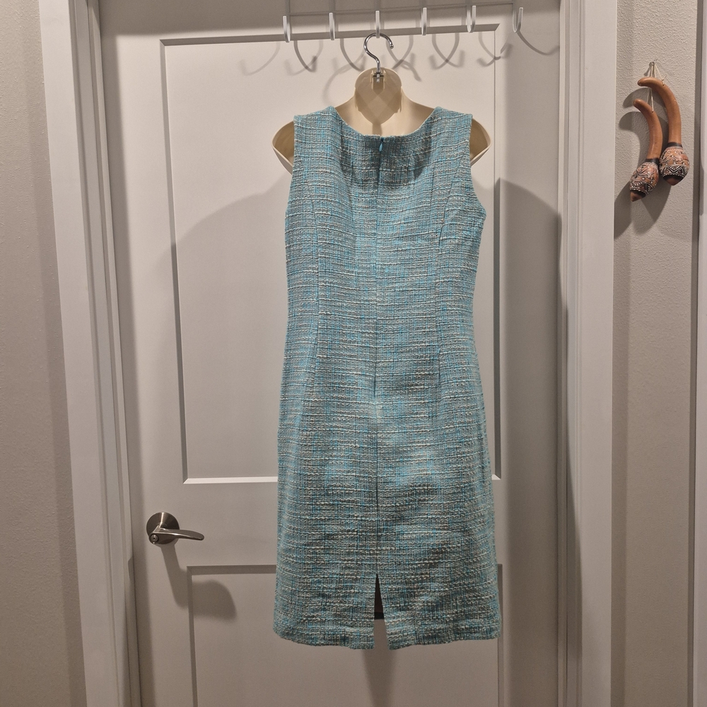 2PC Elegant Sleeveless Blue Dress